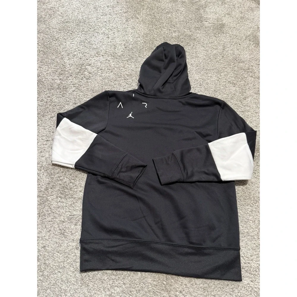 Boy's Nike Air Jordan Black Therma Dri-Fit Fleece Lined Lightweight Hoodie